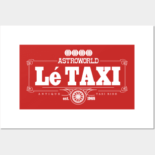 Houston Astro Theme Park Taxi Logo - White Posters and Art